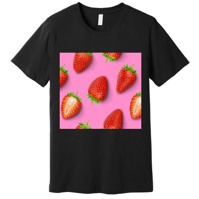Strawberry seamless pattern Premium T-Shirt