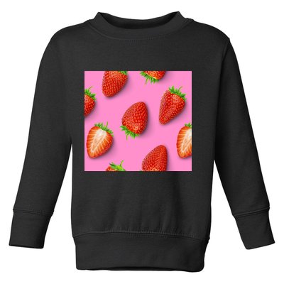Strawberry seamless pattern Toddler Sweatshirt