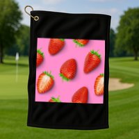 Strawberry seamless pattern Golf Towel