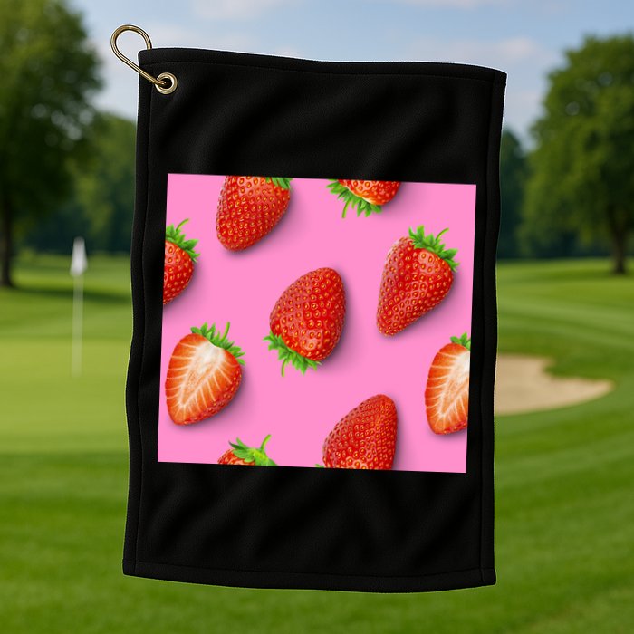 Strawberry seamless pattern Golf Towel