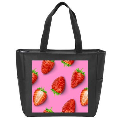 Strawberry seamless pattern Zip Tote Bag