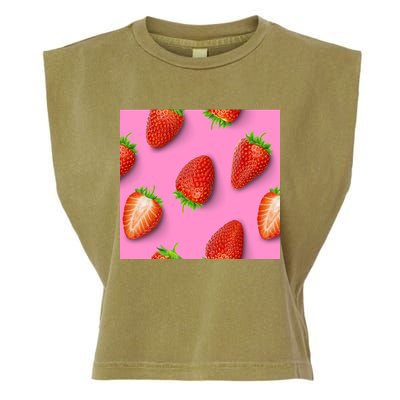 Strawberry seamless pattern Garment-Dyed Women's Muscle Tee