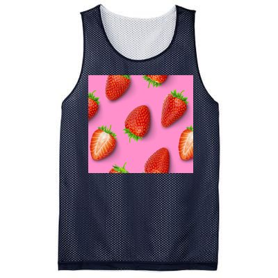 Strawberry seamless pattern Mesh Reversible Basketball Jersey Tank