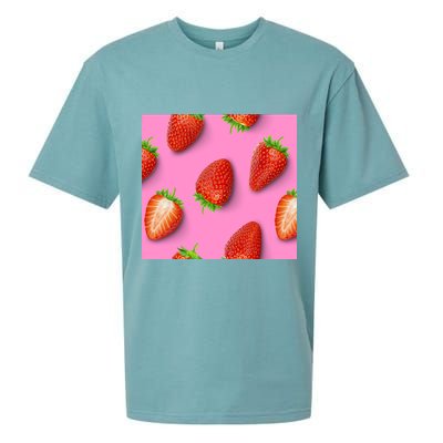 Strawberry seamless pattern Sueded Cloud Jersey T-Shirt
