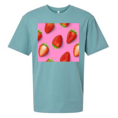 Strawberry seamless pattern Sueded Cloud Jersey T-Shirt