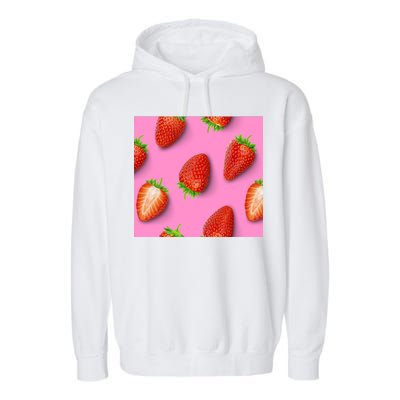 Strawberry seamless pattern Garment-Dyed Fleece Hoodie