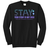 Stay Suicide Prevention Awareness Month Teal & Purple Ribbon Sweatshirt