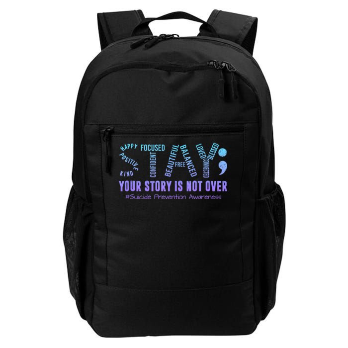 Stay Suicide Prevention Awareness Month Teal & Purple Ribbon Daily Commute Backpack