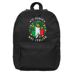 Shamrock St Patrick Was Italian St. Patrick's Day 16 in Basic Backpack