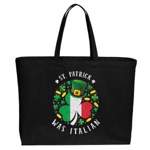 Shamrock St Patrick Was Italian St. Patrick's Day Cotton Canvas Jumbo Tote