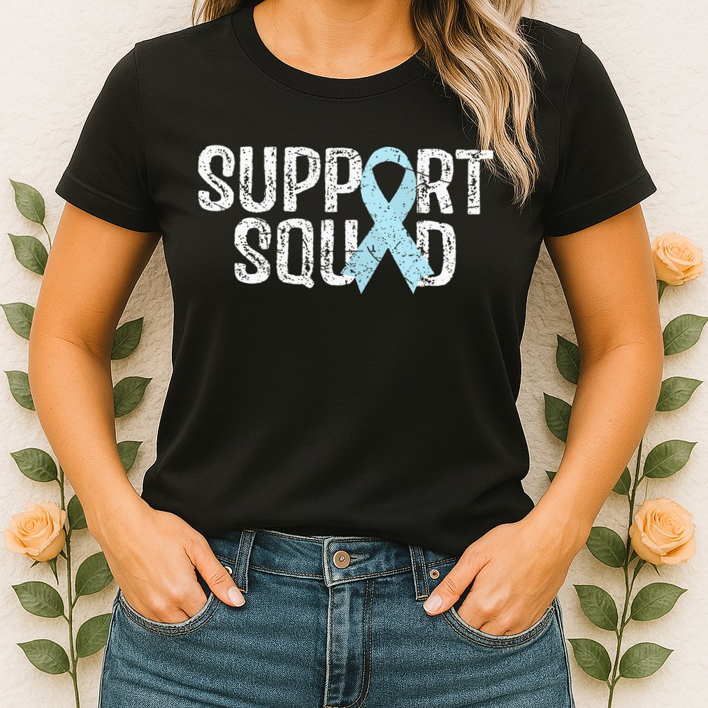 Support Squad Prostate Cancer Awareness Womens T-Shirt