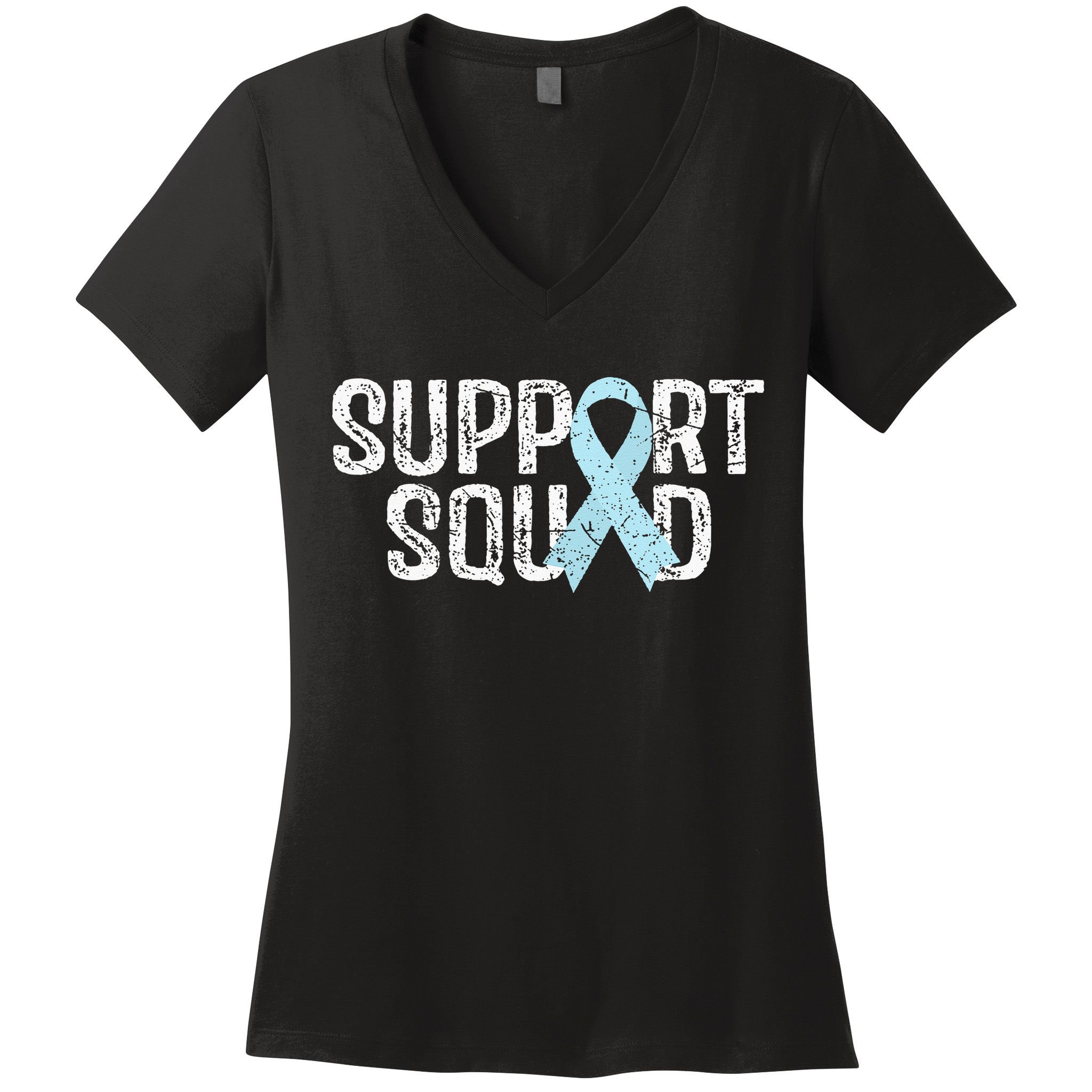 Support Squad Prostate Cancer Awareness Women's V-Neck T-Shirt