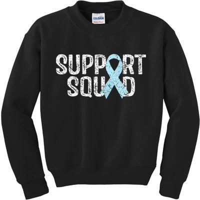 Support Squad Prostate Cancer Awareness Kids Sweatshirt