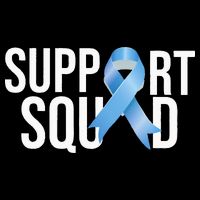 Support Squat Prostate Cancer Awareness Blue Ribbon Survivor 16 in Basic Backpack