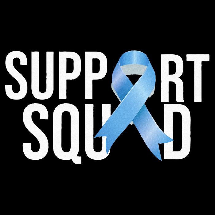 Support Squat Prostate Cancer Awareness Blue Ribbon Survivor 16 in Basic Backpack