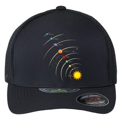 Solar System Planets & Orbit Educational Astrology Flexfit Unipanel Trucker Cap