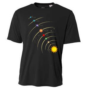 Solar System Planets & Orbit Educational Astrology Cooling Performance Crew T-Shirt