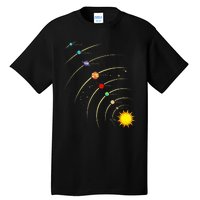 Solar System Planets & Orbit Educational Astrology Tall T-Shirt