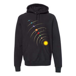 Solar System Planets & Orbit Educational Astrology Premium Hoodie