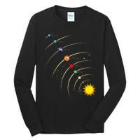 Solar System Planets & Orbit Educational Astrology Tall Long Sleeve T-Shirt