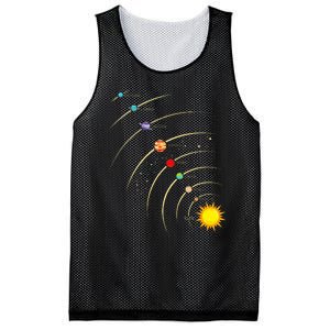 Solar System Planets & Orbit Educational Astrology Mesh Reversible Basketball Jersey Tank