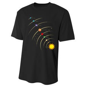 Solar System Planets & Orbit Educational Astrology Performance Sprint T-Shirt