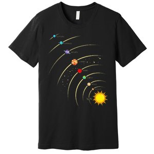 Solar System Planets & Orbit Educational Astrology Premium T-Shirt