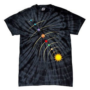 Solar System Planets & Orbit Educational Astrology Tie-Dye T-Shirt