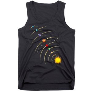 Solar System Planets & Orbit Educational Astrology Tank Top