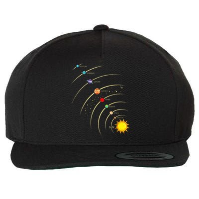 Solar System Planets & Orbit Educational Astrology Wool Snapback Cap