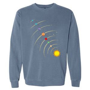 Solar System Planets & Orbit Educational Astrology Garment-Dyed Sweatshirt