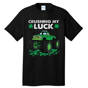 s St Patricks Day Boys s Crushing My Luck Monster Truck Tall T-Shirt