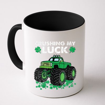 s St Patricks Day Boys s Crushing My Luck Monster Truck Mug