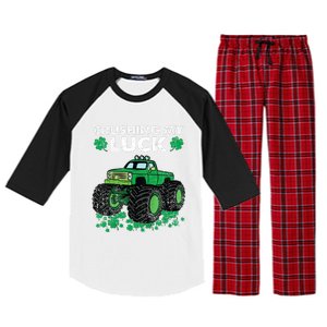 s St Patricks Day Boys s Crushing My Luck Monster Truck Raglan Sleeve Pajama Set