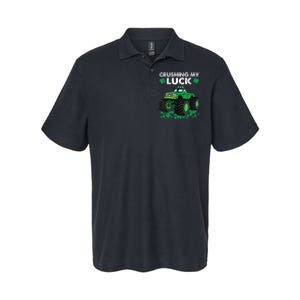 s St Patricks Day Boys s Crushing My Luck Monster Truck Softstyle Adult Sport Polo