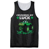 s St Patricks Day Boys s Crushing My Luck Monster Truck Mesh Reversible Basketball Jersey Tank