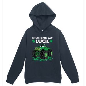 s St Patricks Day Boys s Crushing My Luck Monster Truck Urban Pullover Hoodie