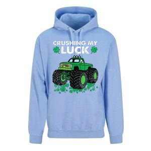 s St Patricks Day Boys s Crushing My Luck Monster Truck Unisex Surf Hoodie