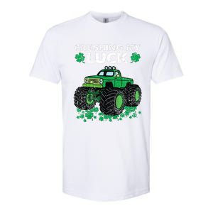 s St Patricks Day Boys s Crushing My Luck Monster Truck Softstyle CVC T-Shirt