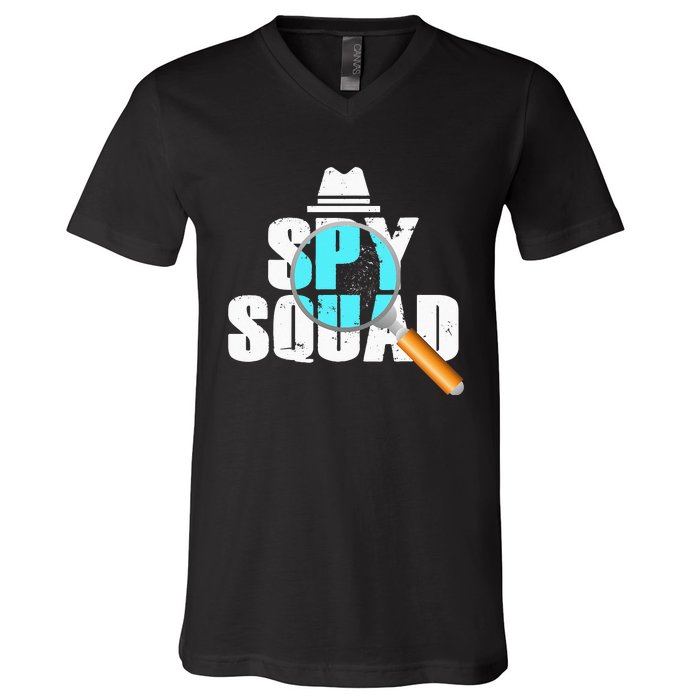 Spy Squad Police Crime Investigator Private Detective Team V-Neck T-Shirt