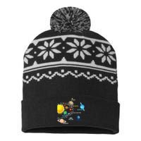 Solar System Planets Astronomy Space Science USA-Made Snowflake Beanie