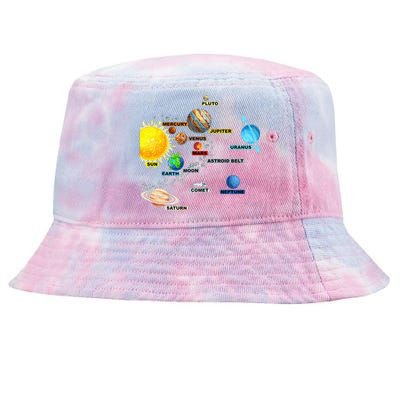 Solar System Planets Astronomy Space Science Tie-Dyed Bucket Hat