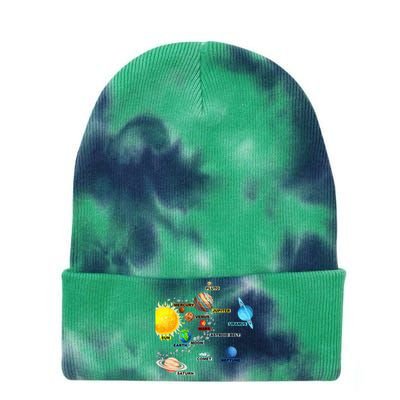 Solar System Planets Astronomy Space Science Tie Dye 12in Knit Beanie