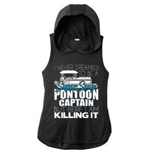 Super Sexy Pontoon Captain Funny Pontoon Boat Pontooning Ladies PosiCharge Tri-Blend Wicking Draft Hoodie Tank