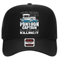 Super Sexy Pontoon Captain Funny Pontoon Boat Pontooning High Crown Mesh Back Trucker Hat