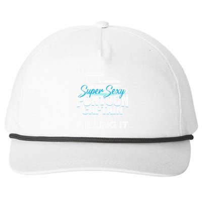 Super Sexy Pontoon Captain Funny Pontoon Boat Pontooning Snapback Five-Panel Rope Hat