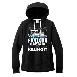 Super Sexy Pontoon Captain Funny Pontoon Boat Pontooning Women's Fleece Hoodie