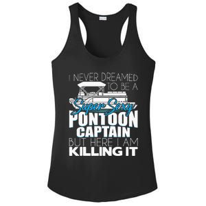 Super Sexy Pontoon Captain Funny Pontoon Boat Pontooning Ladies PosiCharge Competitor Racerback Tank