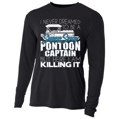 Super Sexy Pontoon Captain Funny Pontoon Boat Pontooning Cooling Performance Long Sleeve Crew