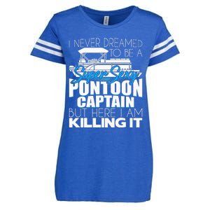 Super Sexy Pontoon Captain Funny Pontoon Boat Pontooning Enza Ladies Jersey Football T-Shirt